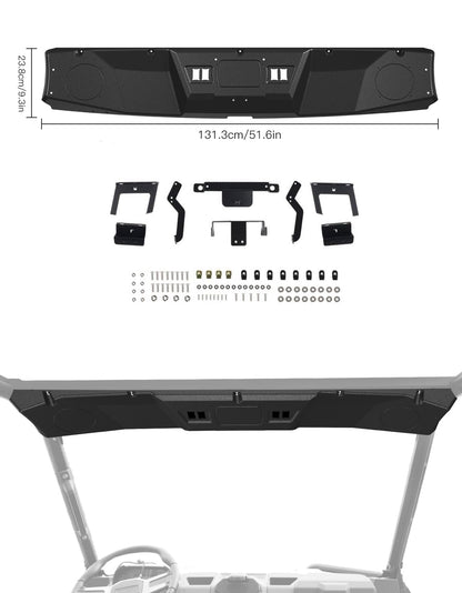 XATVXUTV Overhead 6.5" Speaker Pods Roof Liner for Polaris Ranger XP 1000 / Crew 2017-2025 Accessories, Front Roof Full Enclosure UTV Speaker Box, All-Weather Protection