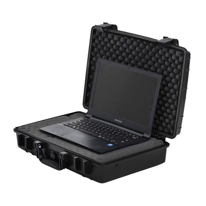MEIJIA Portable Waterproof Protective Case,Hard Camera Case,Customized Fit Foam Inserted, Elegant Black,Fit for Camera, Equipments, Lens,Drones,19.78“X15.77"x7.41" (Black)