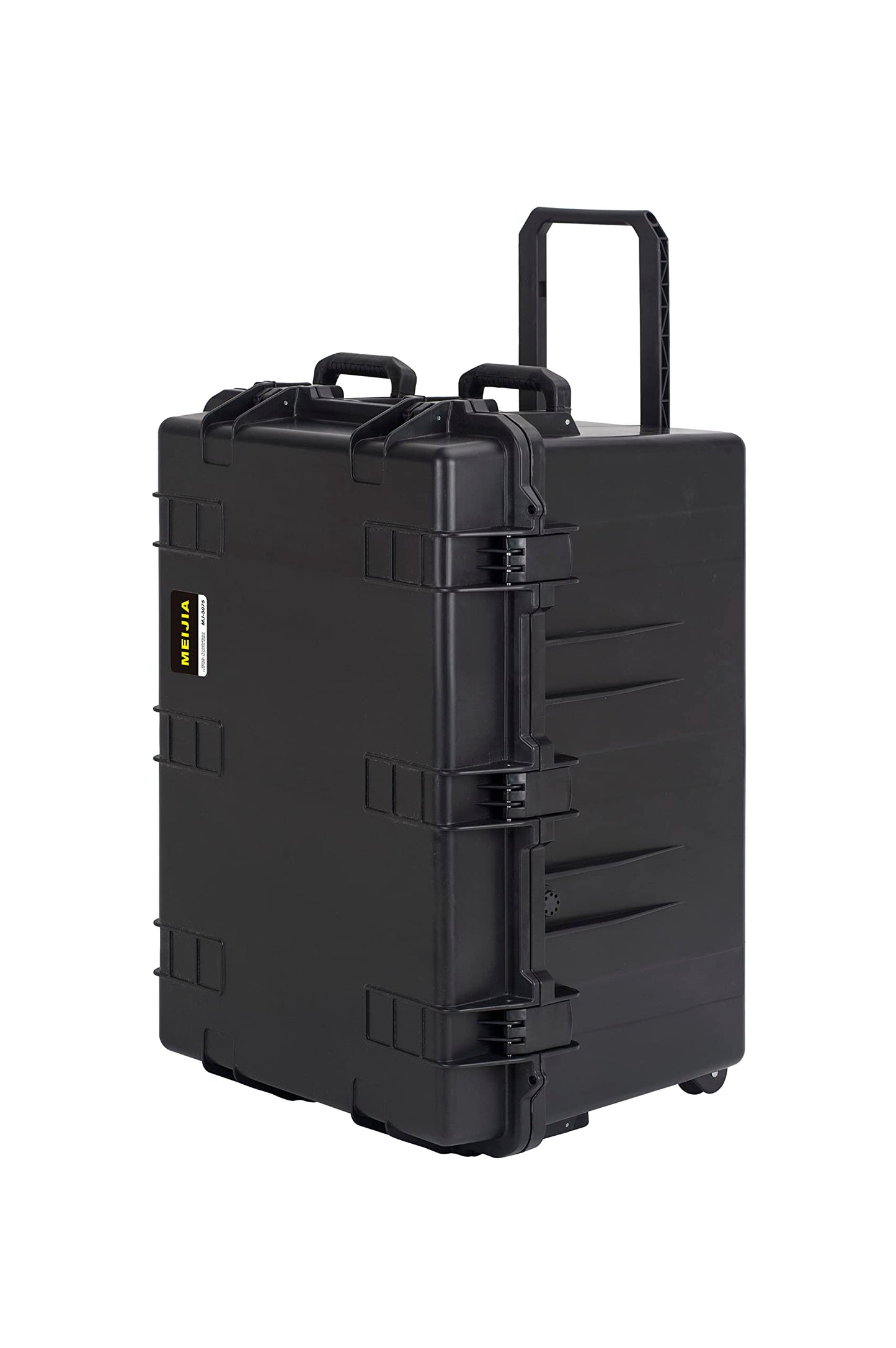 MEIJIA Portable All Weather Waterproof Camera Case,Customizable Fit Foam with Rolling Wheels and Retractable Pull Handle,33.25"X24.4"X19.3"
