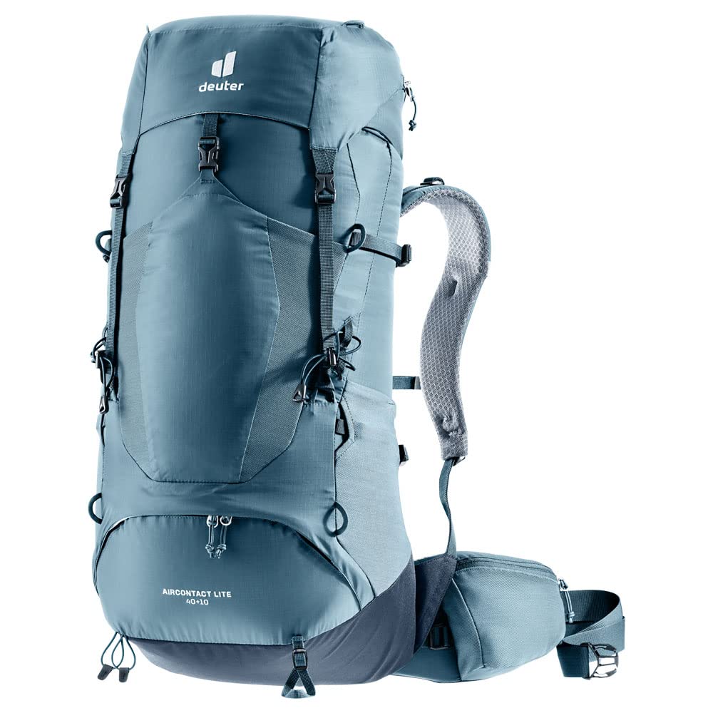 Deuter Unisex Aircontact Lite 40 + 10 L, Lightweight Backpacking & Hiking Backpack for Men & Women, 40 + 10 Liters - Atlantic-Ink