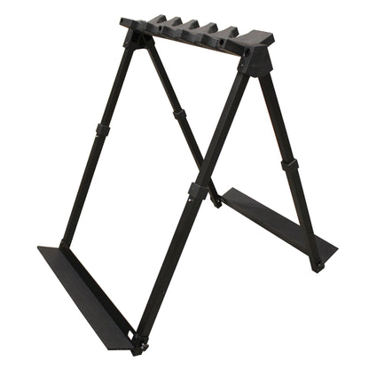 Rush Creek Creations Heavy-Duty Aluminum Gun Rack for 10 Rifles & Shotguns, 22"x32"x26.6”, Foldable Portable Stand, Black