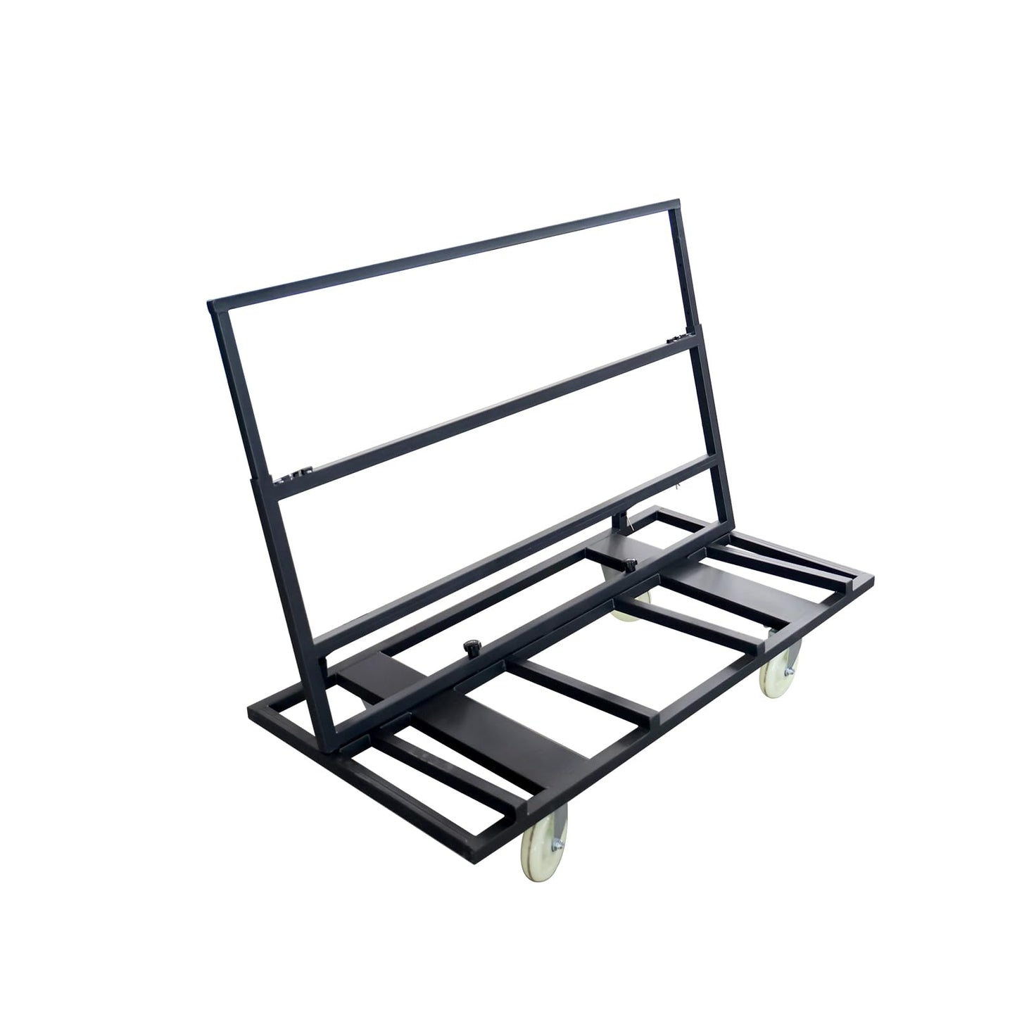 Folding Table Cart Dolly, 1800 LBS Heavy Duty Panel Truck with 4 Swivel Casters, Expandable Foldable Cart with Strap for Plywood, Plasterboard, Warehouse & Party Use
