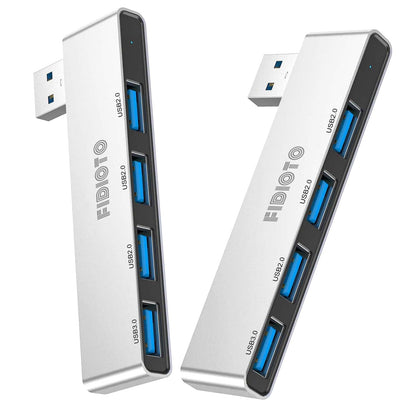 Fidioto USB Hub, 4-Port USB Splitter(1 * 3.0 Hub, 3 * 2.0 Hub) USB Splitter USB Expander for Laptop,Windows PC,Mac,Printer,Flash Drive,Mobile HDD, Notebook PC