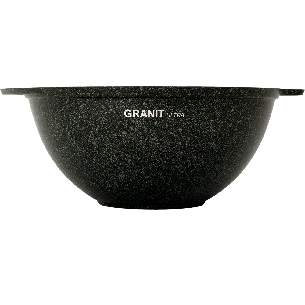 TM KUKMARA Aluminum Wok Kazan Cooking Pot with Lid inchGranit ultra inch 4.8-qt. (4.5 L) Camping Cookware Kitchen Pot