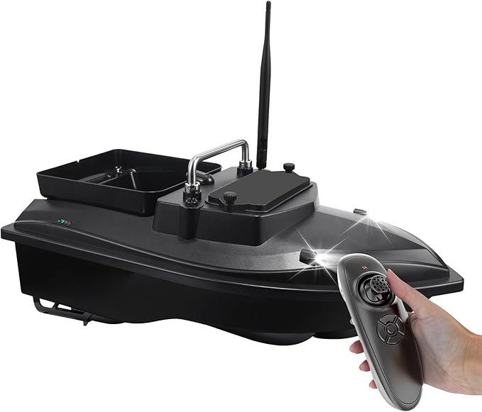 Bait Boats for Carp Fishing - Rc Fishing Bait Boat 2kg Loading with Spare Batteries Bait Boat Bag for Carp Fishing (Black)