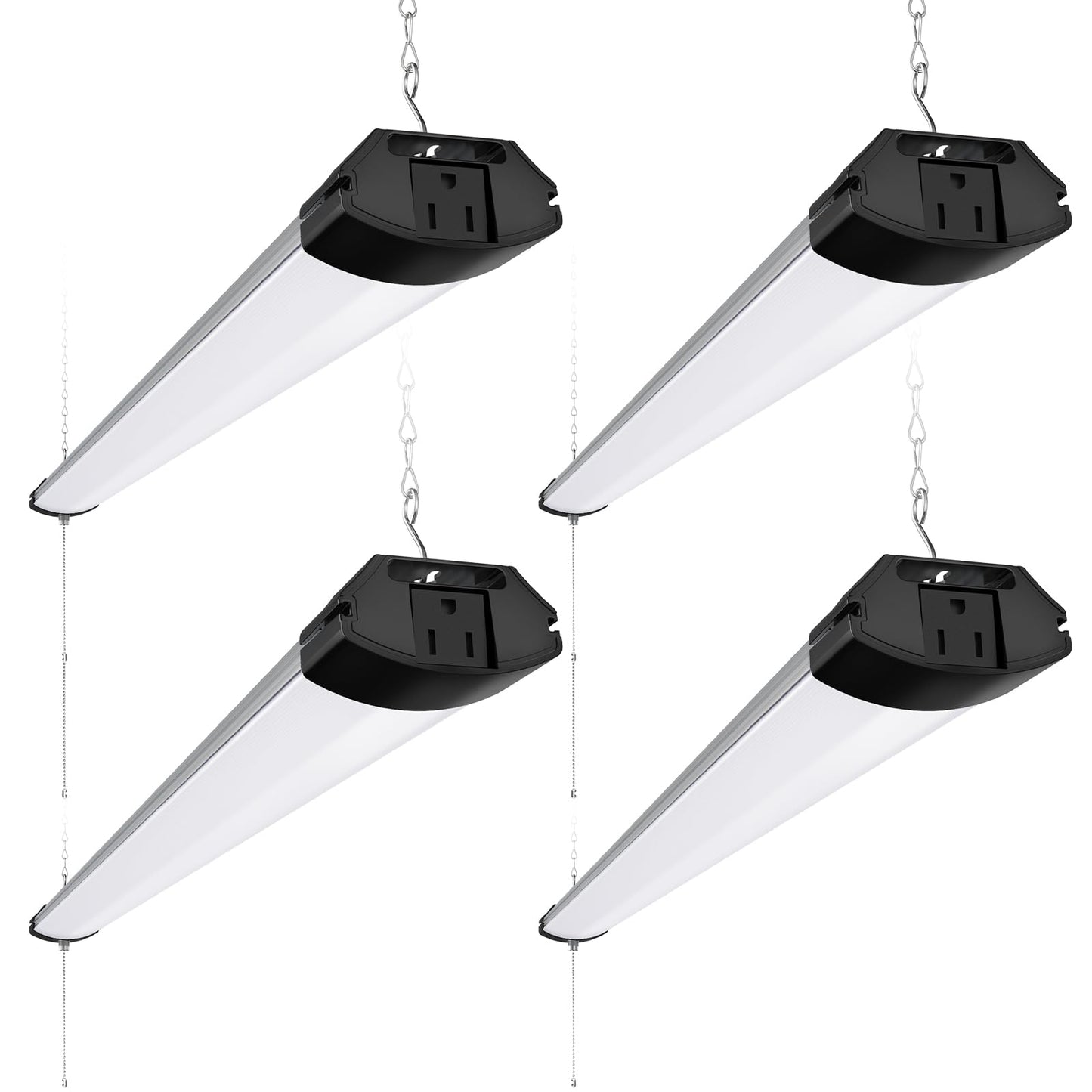 Barrina LED Shop Lights 4FT 84W 10000LM 6500K Aluminum Linkable Fixture 4 Packs Model BASP-4FT-84FLM-65K