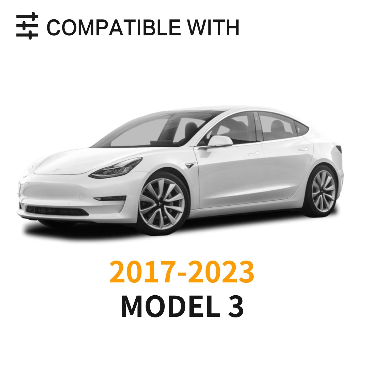 260lb Roof Rack Cross Bars Fit for 2017-2023 Tesla Model 3,Heavy Duty Aluminum Roof Rack Rail Crossbars Cargo Bars