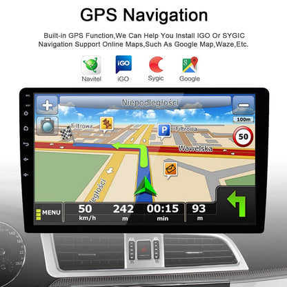 for Jeep Patriot Compass Radio 2017-2019 Car Stereo Wireless/Wired Apple Carplay Android Auto EQ with 9.7" Tesla Touchscreen GPS Navigation Built-in DSP Bluetooth Head Unit Free Backup Camera