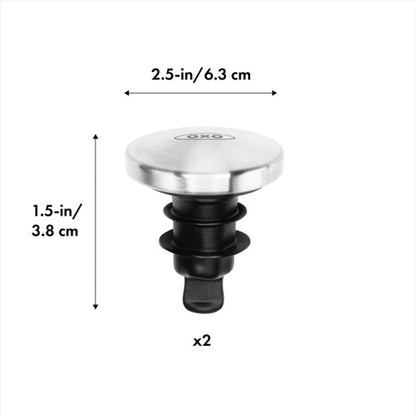 OXO SteeL Leakproof Expanding Wine Stopper (2 Pack)