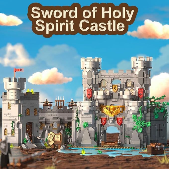 Medieval Knight Castle Building SetViking Architecture Tower Modular Buildings Ideals Christmas Birthday Gift for History EnthusiastsCreative Gift for Adults and Teen(2554PCS)