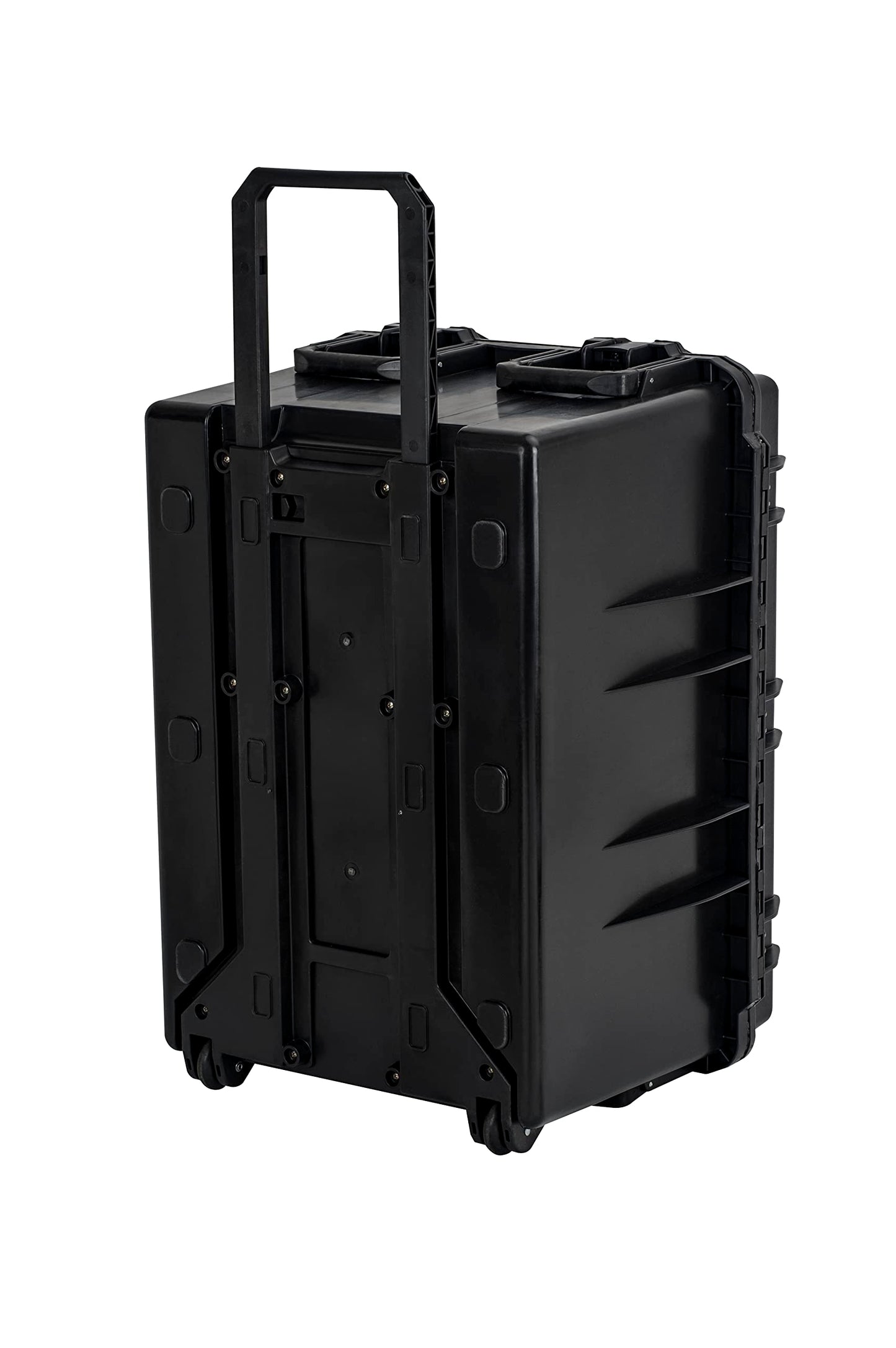 MEIJIA Portable All Weather Waterproof Camera Case,Customizable Fit Foam with Rolling Wheels and Retractable Pull Handle,33.25"X24.4"X19.3"