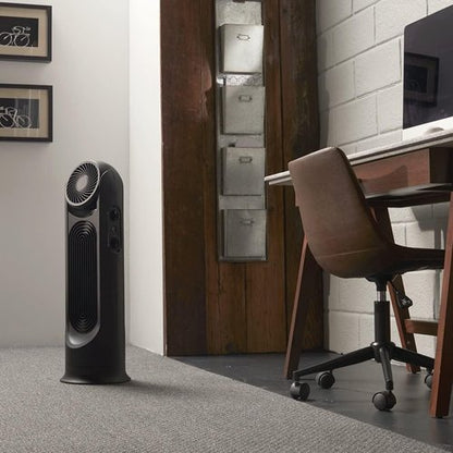 Honeywell TurboForce Tower Fan - 2-in-1 Quiet Operation with 6 Speeds | Stylish Black Design for Home & Office