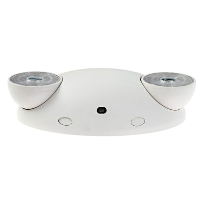 Ciata Lighting Round Head Emergency Wall Light with Battery Back-up, 120-277V, Two Head Adjustable Emergency Lighting Commercial, for Home in White Finish - 6 Pack