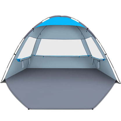 Gorich Beach Tent Sun Shelter for 3/4/6/8/10 Person with UPF 50＋ UV Protection, Lightweight & Easy Setup Beach Shade Canopy, Portable Beach Shade Tent Beach Cabana