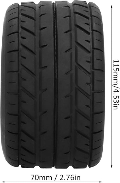 HEITIGN Duratrax Rc Tires 24x24x7 4pcs 115mm Wheel Tires - Fit for 1/10 Rc Car Model