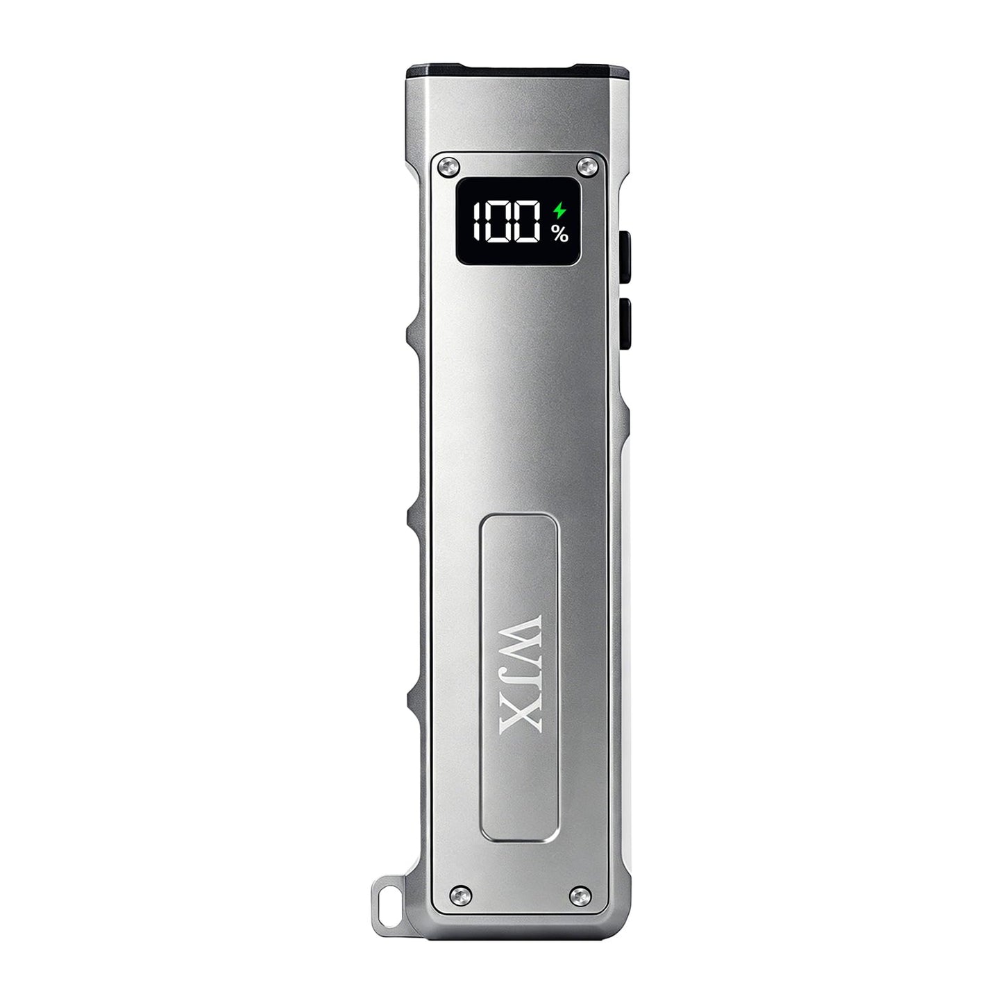 EDC Flat Flashlight, 1500 Lumens Rechargeable Pocket Flash Light with Magnetic Base, White LED, UV light, USB-C Charging for Camping, Emergency, Everyday Carry, Outdoor Working & Hiking (Bright Gray)