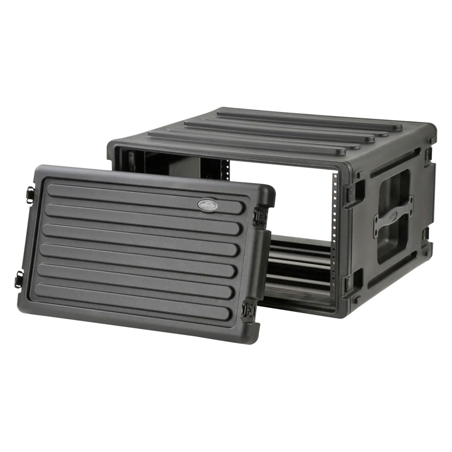 SKB 6U Roto Rack Case - Durable Polyethylene Gear Protector, Stackable, Waterproof with Twist Latches & Rubber Feet for Musicians, DJs, and A/V Equipment - Secure Transport & Storage Solution