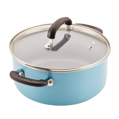 Farberware EcoAdvantage Ceramic Nonstick Cookware/Pots and Pans Set, 13 Piece, Aqua