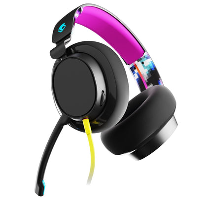 Skullcandy SLYR Multi-Platform Wired Gaming Headset, Removable Mic, Durable and Comfortable Lightweight Design, Ultra-Soft Memory Foam Ear Cushions, PC, Xbox, PlayStation - Black Digi-Hype