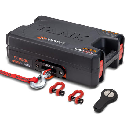 Portable Electric Winch and Kinetic Recovery Rope Kit