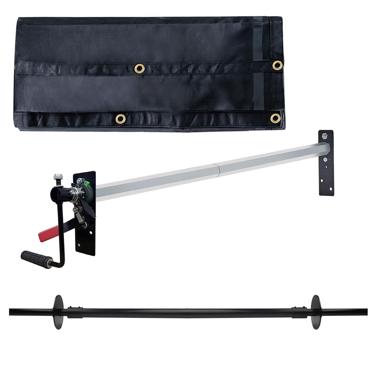 Heavy-Duty Dump Truck Tarp Kit, with Rear Anti-Sail Bow Set(with Tarp) (6'6" x18'Tarp (DTR KIT))