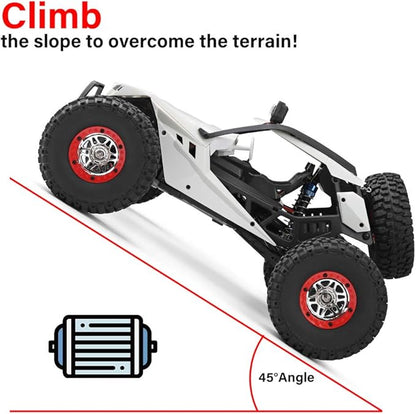 Goolsky WLtoys 12429 RC Car 1: 12 Scale 4WD 40KM/H High Speed RC Crawler with LED Lights 2.4GHz All Terrain Off Road RC Truck for Adults
