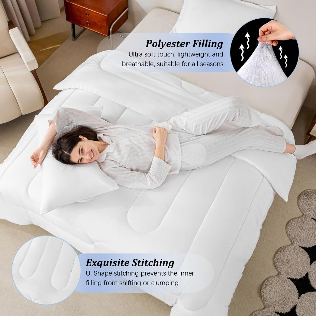 Erosebridal 10 Pieces - Boys Shark Ocean Themed 2 Comforters + 4 Pillow Cases + 1 Fitted Sheet + 1 Flat Sheet + 2 Pillow Shams