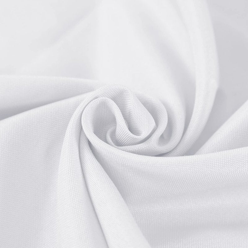 luccido 6 Pack Rectangle Tablecloth 60 x 102 Inches White Table Cloth Stain and Wrinkle Resistant Washable Polyester Fabric Table Cover for Party, Wedding and Banquet Decoration