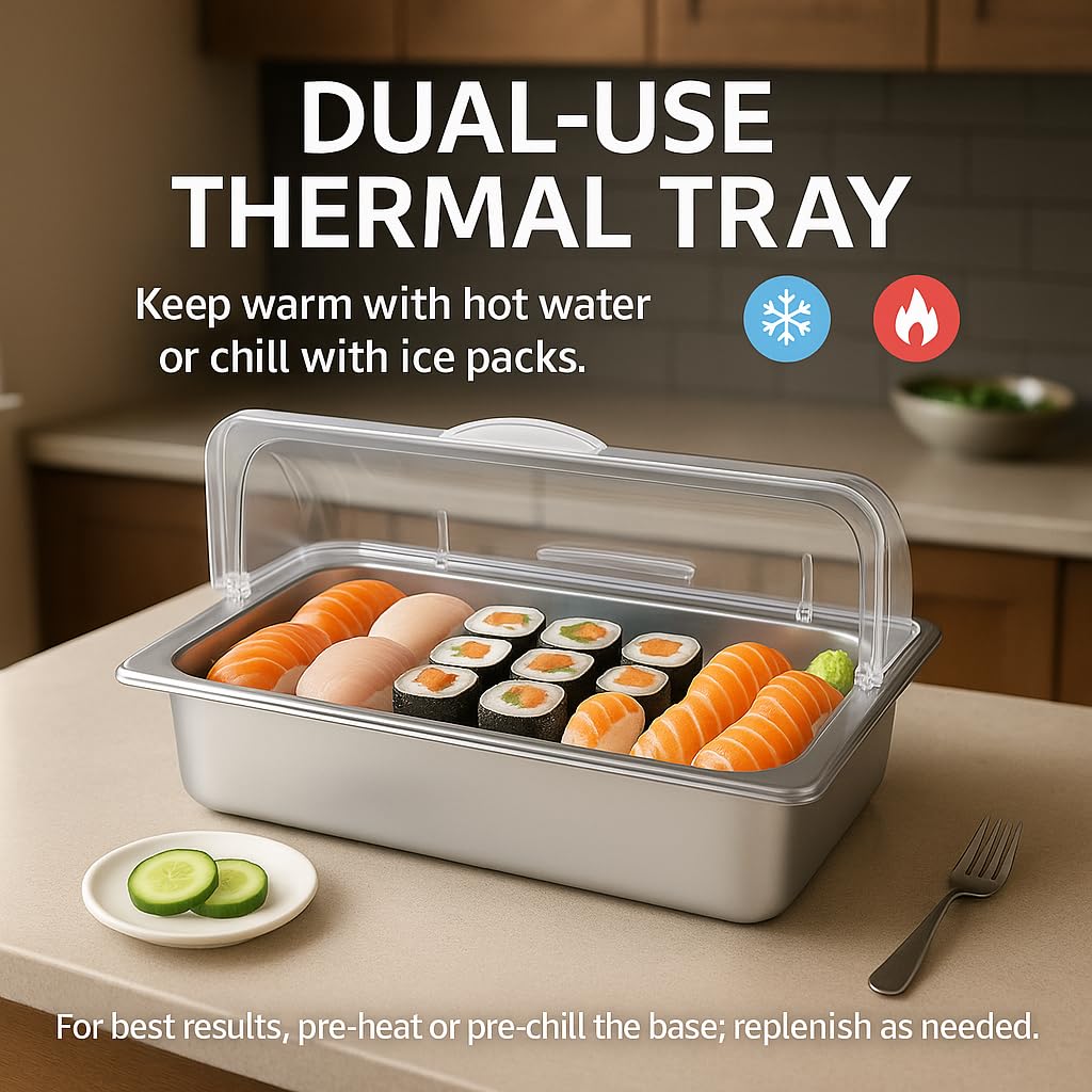 THXSUN Countertop Condiment Dispenser with Ice Tray