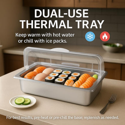 THXSUN Countertop Condiment Dispenser with Ice Tray