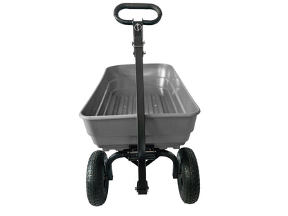 Yard Commander - 1000 lb Poly Dump Cart, Heavy Duty Towable Garden Utility Cart with 6 Cu. Ft. Dump Bed, 13-Inch Pneumatic All-Terrain Tires, 2-in-1 Handle, Tow-Behind ATV & Lawn Tractor Cart