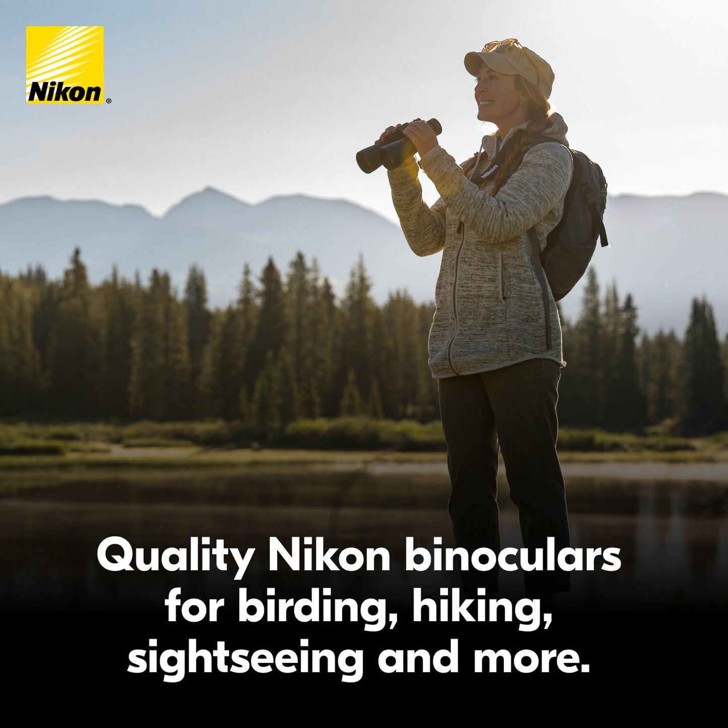Nikon Action 12x50 Binocular | Multilayer-Coated Nikon Optics, high-Power 12x Magnification, Bright 50mm Objective Lenses, Turn-and-Slide Adjustable eyecups and Tripod-Ready Porro-Prism Design