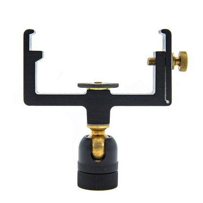 Brunton Ball & Socket Stability Mount for Pocket Transit Compass – Non-Magnetic Aluminum/Brass Tripod Adapter with 1/4-20 Thread for Precise Level Azimuth & Inclination Readings
