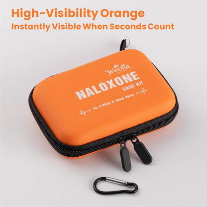 weefla 10-Pack Highly Visible Naloxone Carry Case for 2 Nasal Spray, Small