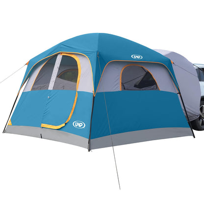 UNP SUV Tent for Camping, 6-Person Car Camping, SUV Tailgate Tent for Outdoor, Easy Set Up with Rainfly 10'x9'x78in(H) (Ocean Blue)