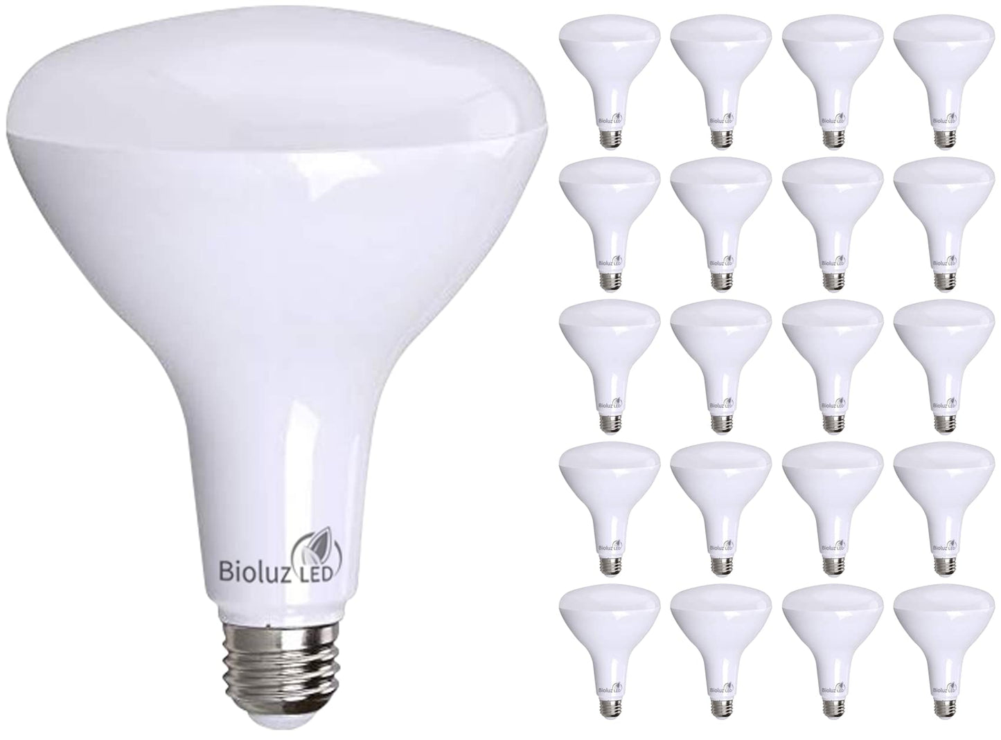 Bioluz BR40 LED Light Bulb 90 CRI Light Bulbs - Dimmable LED Flood Light (Uses 16W) Soft White 3000K Led Bulbs 110° Beam Angle Indoor & Outdoor Lighting Title 20 High Efficacy Lightbulb - Pack of 10
