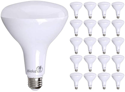 Bioluz BR40 LED Light Bulb 90 CRI Light Bulbs - Dimmable LED Flood Light (Uses 16W) Soft White 3000K Led Bulbs 110° Beam Angle Indoor & Outdoor Lighting Title 20 High Efficacy Lightbulb - Pack of 10