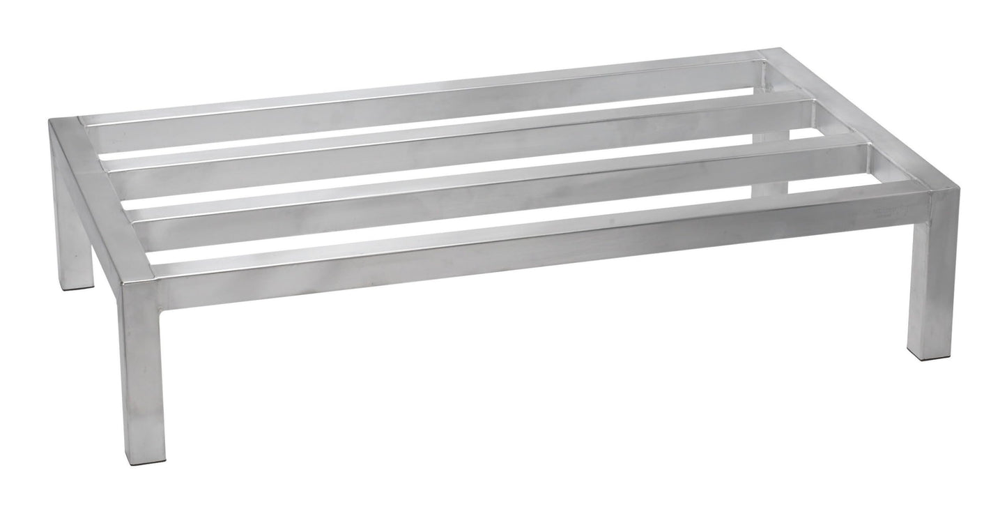 Winco 20-Inch by 36-Inch Dunnage Rack, 8-Inch High, 1800-Pound Capacity,Aluminum,Medium
