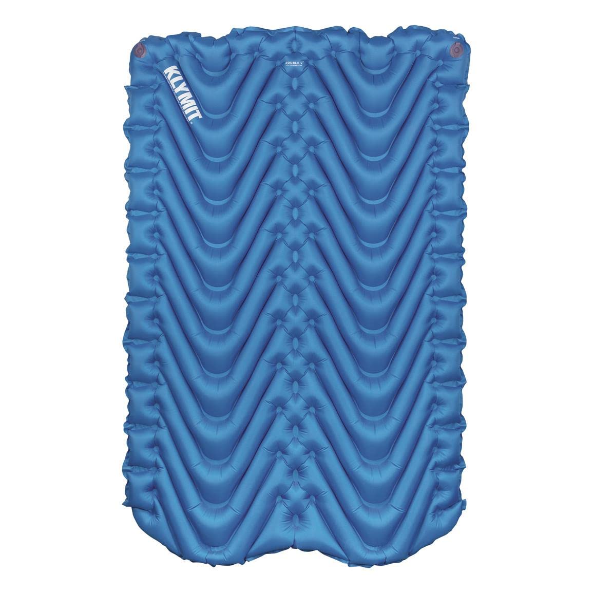 KLYMIT Double V Inflatable Sleeping Pad | Thick, Lightweight, Easy to Inflate, Foldable Air Bed Mattress for Camping & Backpacking