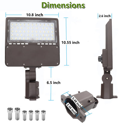 WHLED 2PACK 150W LED Parking Lot Light with Dusk to Dawn Photocell, Slipfitter Mount and Wall Mount Commercial Outdoor Lighting, 100-277V 21000LM 5000K, ETL Commercial LED Security Flood Lights
