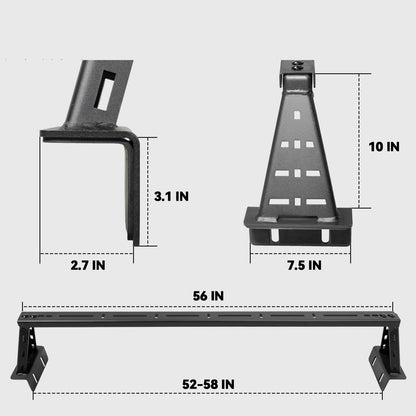 Universal Truck Overland Bed Racks for Mid-Size Pickup Trucks, 10 Inch Low Profile Cargo Carrier