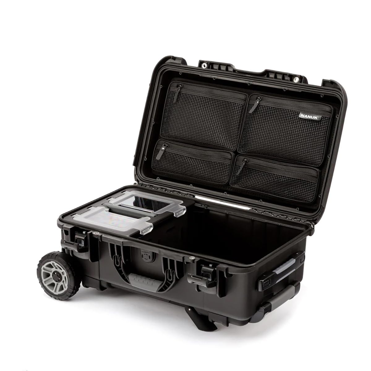 NANUK Trail 30 – 28.5L (7.5-Gallon) Waterproof Storage Box – Wheeled and Modular Cargo Case for Camping, Fishing, Hunting & Outdoor Storage - Dustproof and Impact Resistant (22" x 14" x 9") – Black