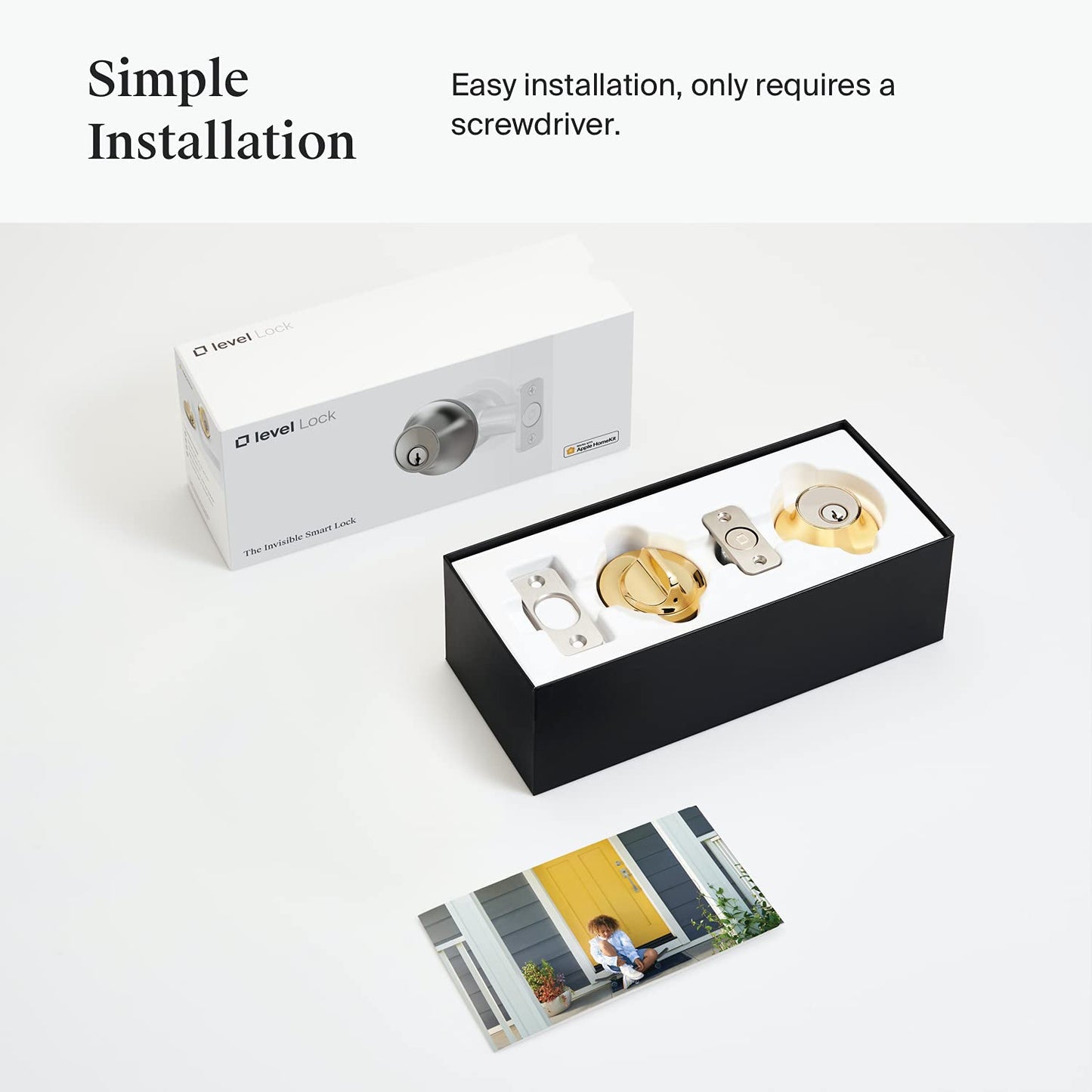 Level Bolt Smart Deadbolt - Make Your Lock Smart & Keep Your Existing Hardware and Keys - Keyless Entry via Level App (iOS & Android) - Works with Apple Home