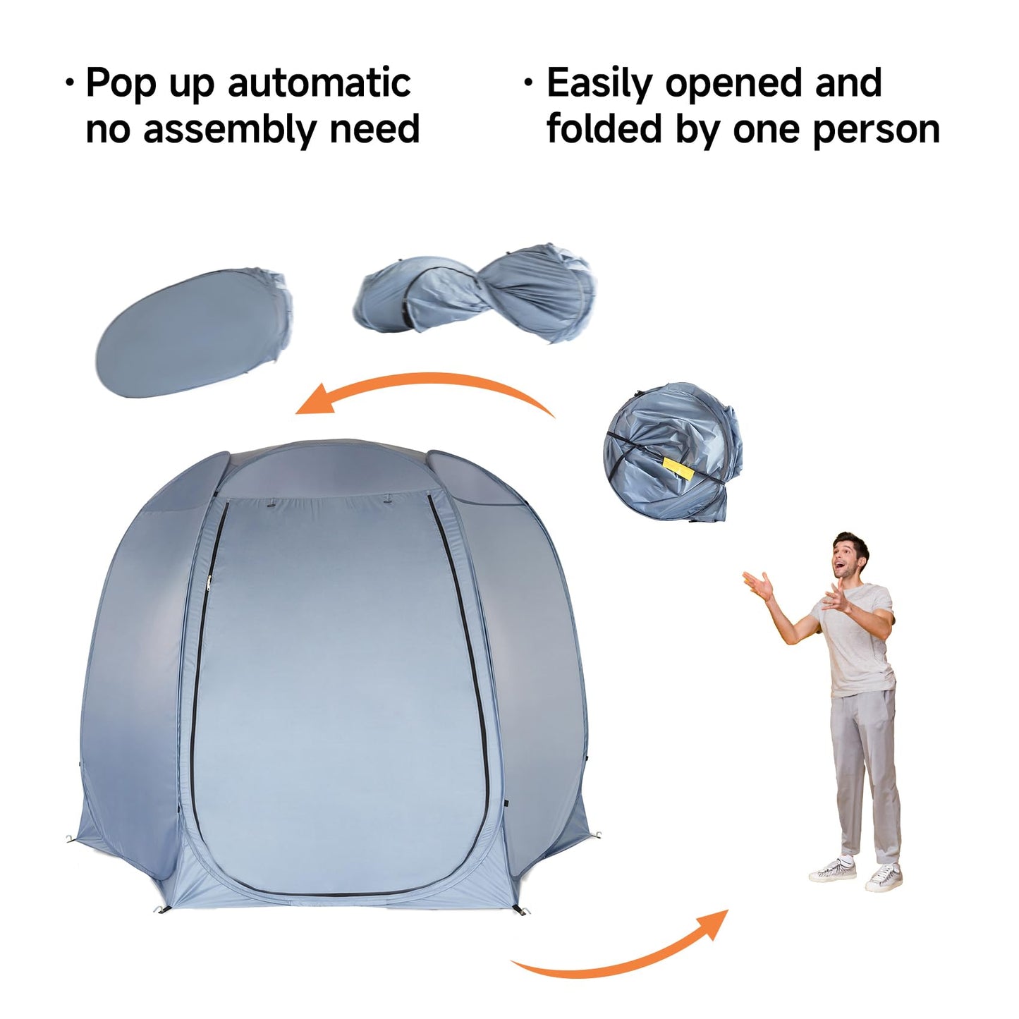Alvantor® Pop Up Screen Tent House Room Instant Outdoor Camping Canopy Sun Shelter Gazebo for Patio, Backyard & Deck, Privacy Tent(2-10 People, 8'x8' 10'x10' 12'x12')