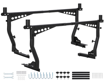 GAOMON Adjustable Steel Truck Ladder Rack 1000 Lb, 35″–67″ – Universal Pickup Bed Rack for Kayak, Ladder, Lumber, Tent, Surfboard – No-Drill Install for F150 Silverado RAM Tundra