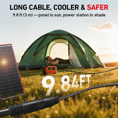 DOKIO 300W Portable Foldable Solar Panel Kit, Compact 19.3x37.4in Design 15.2lb with Standalone Controller and USB, Monocrystalline Charger for 12V Batteries, Power Stations, RV Camping Emergency Use