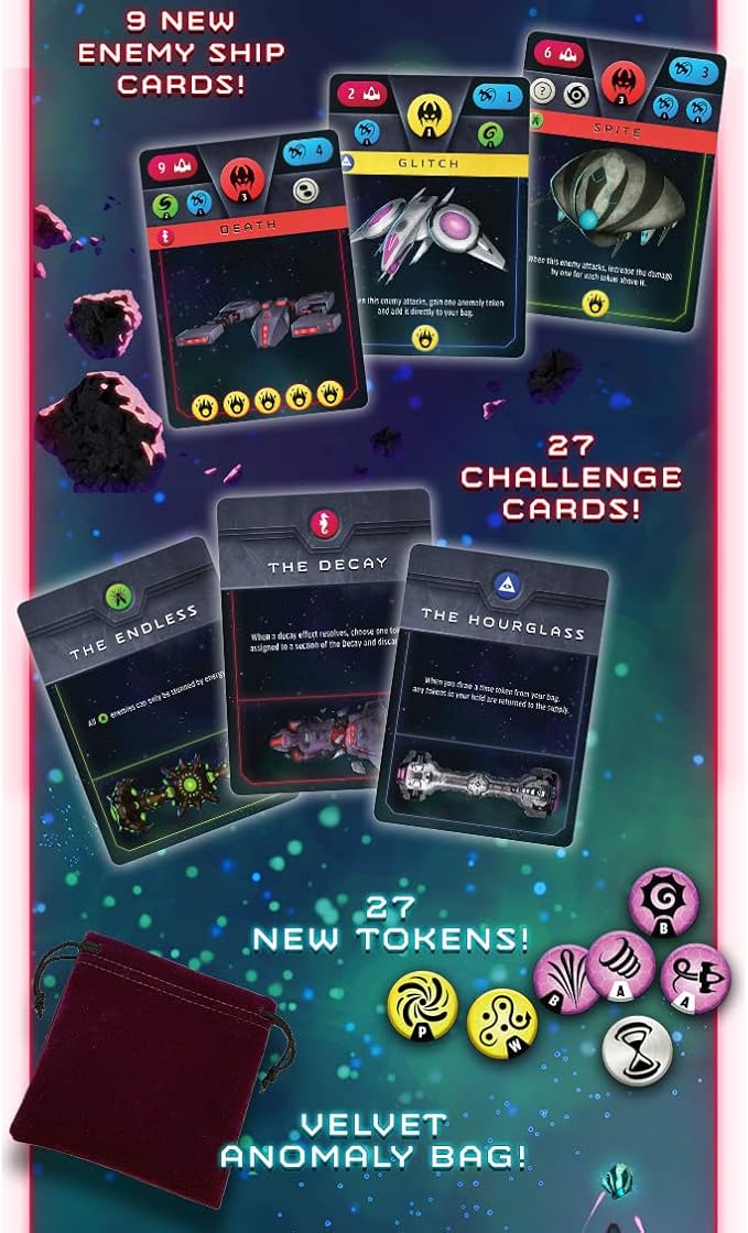 Renegade Game Studios Warp's Edge Anomaly Expansion Solo Board Game Strategy Card Game with Difficulty Scaling Ages 10+