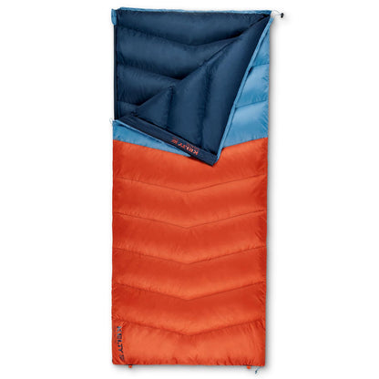 Kelty Galactic Down 30 Degree Sleeping Bag, 550 Fill Power RDS Trackable Down, Backpacking and Camping, Zip Together for 2P Sleeping Bag (Rooibos Tea)