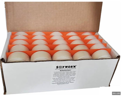 Soy Tealight Candles - 25 Unscented - All Natural Color - Clear Cup Candles with 6 to 8 Hour Burn Time - by Soyworx
