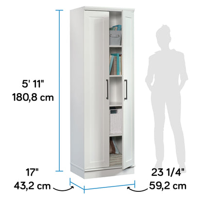 Sauder HomePlus Storage Cabinet/ Pantry cabinets, Soft White finish